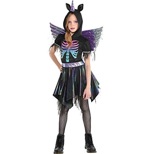 Zombie Unicorn Halloween costume for Girls, Large (12-14), Includes Hooded Dress and Wings amscan Town Creek Trading Post - Free Shipping $50.00
