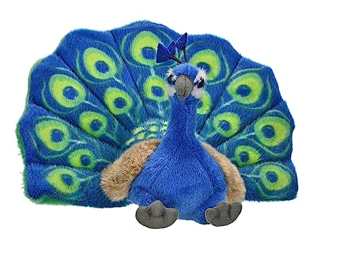 8" Blue Peacock Plush WILD REPUBLIC Town Creek Trading Post - Free Shipping $50.00