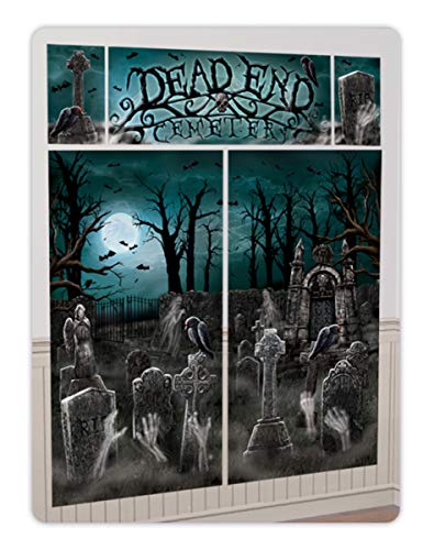 2 Sheet Cemetery Graveyard Haunted House Halloween Party Wall Scene Setters Decorating Kit amscan Town Creek Trading Post - Free Shipping $50.00