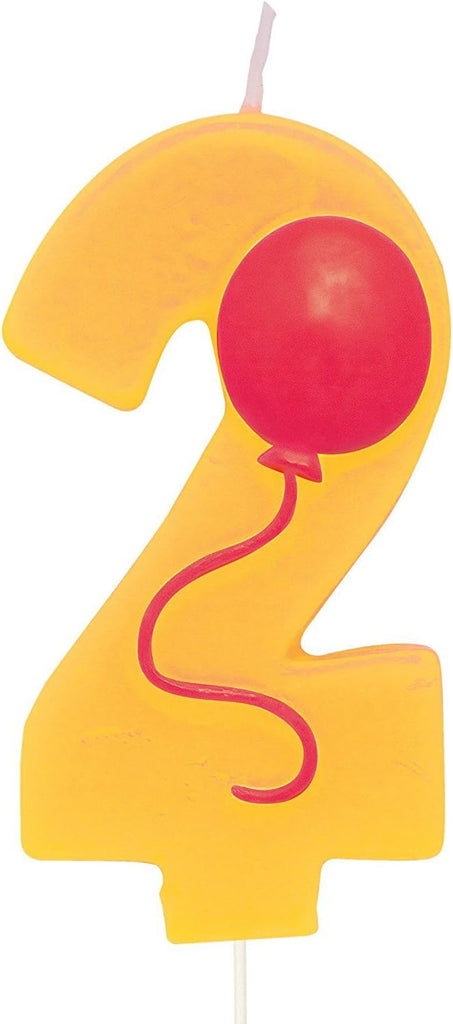 Creative Converting Number 2 Shaped Orange Solid Print Birthday Candle, 2.75 Creative Converting Town Creek Trading Post - Free Shipping $50.00
