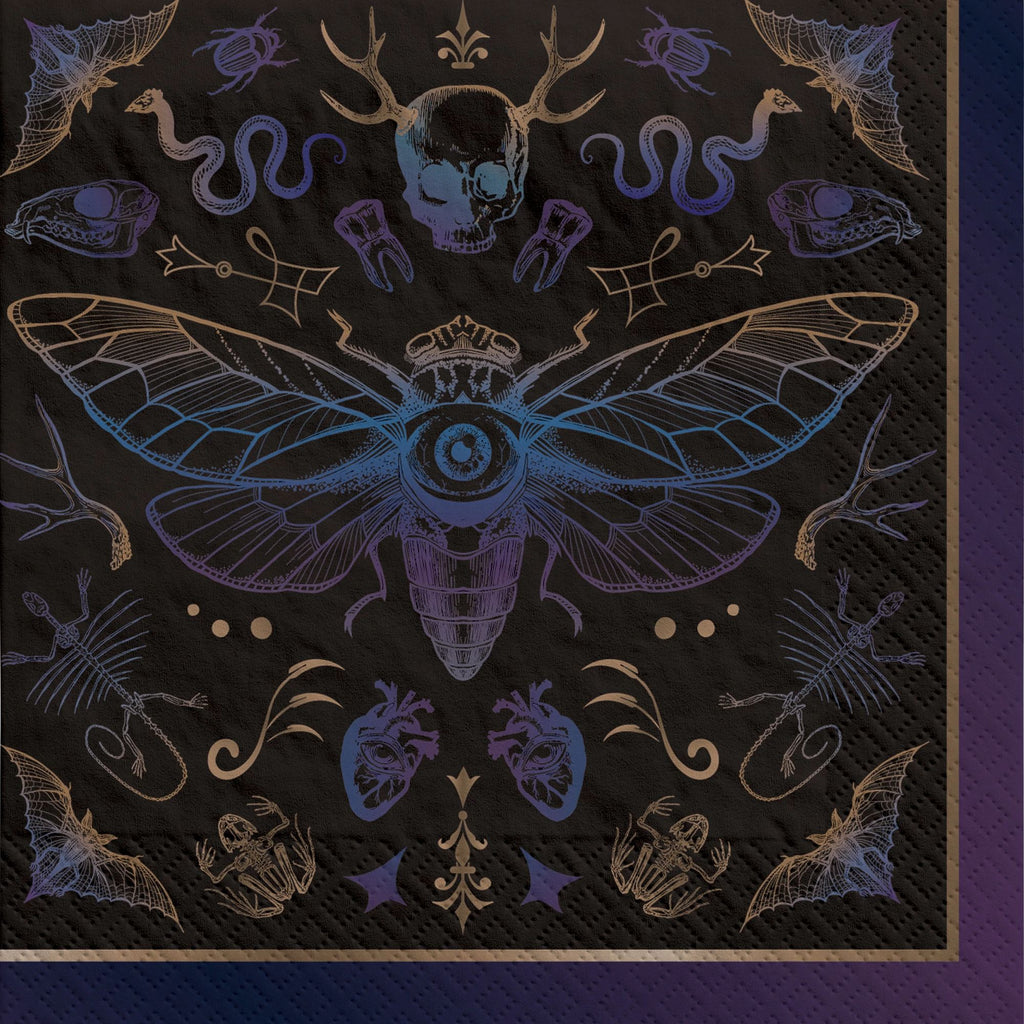 5" x 5" Dark Academia Beverage Napkins amscan Town Creek Trading Post - Free Shipping $50.00