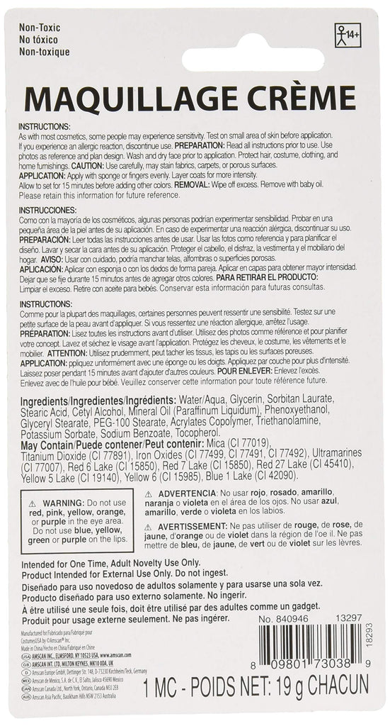 Green Cream Makeup Tube - 0.7 oz 18 pc amscan Town Creek Trading Post - Free Shipping $50.00