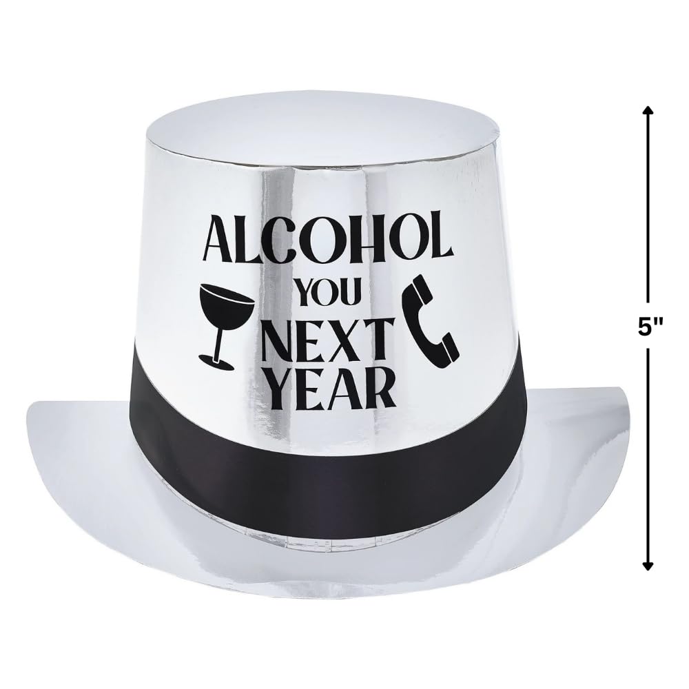 5" Silver Mini Party Hat – “Alcohol You Next Year” Pun amscan Town Creek Trading Post - Free Shipping $50.00