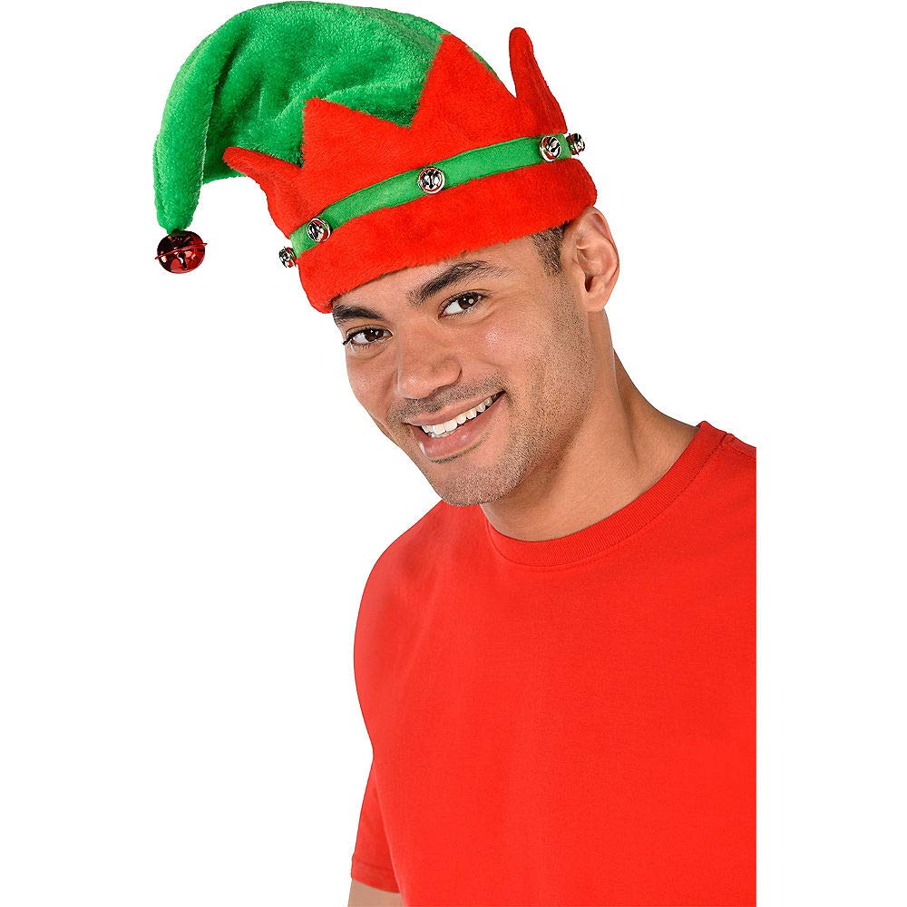 15"x11" Elf Hat - Red & Green With Felt & Bells amscan Town Creek Trading Post - Free Shipping $50.00