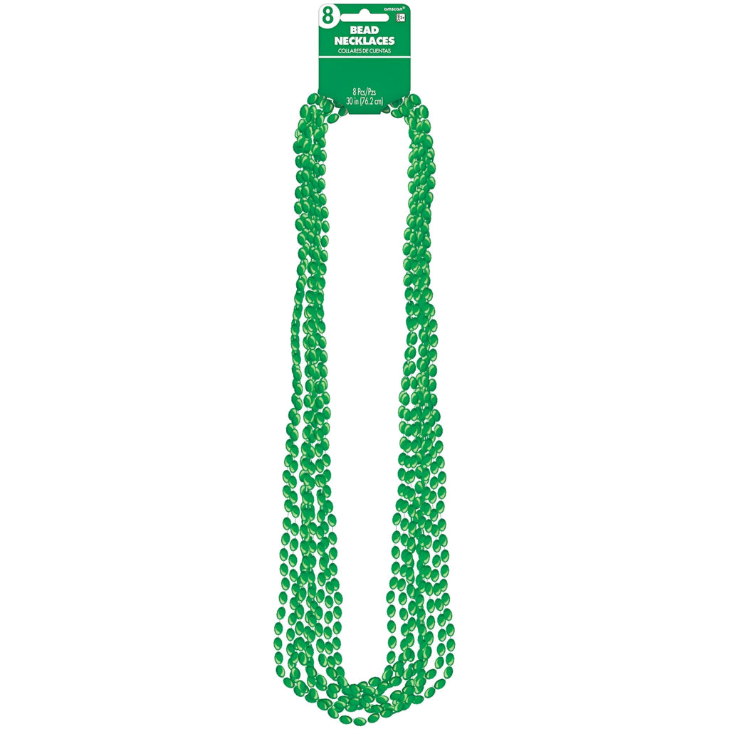 30" Green Metallic Bead Necklaces (Pack of 8) amscan Town Creek Trading Post - Free Shipping $50.00