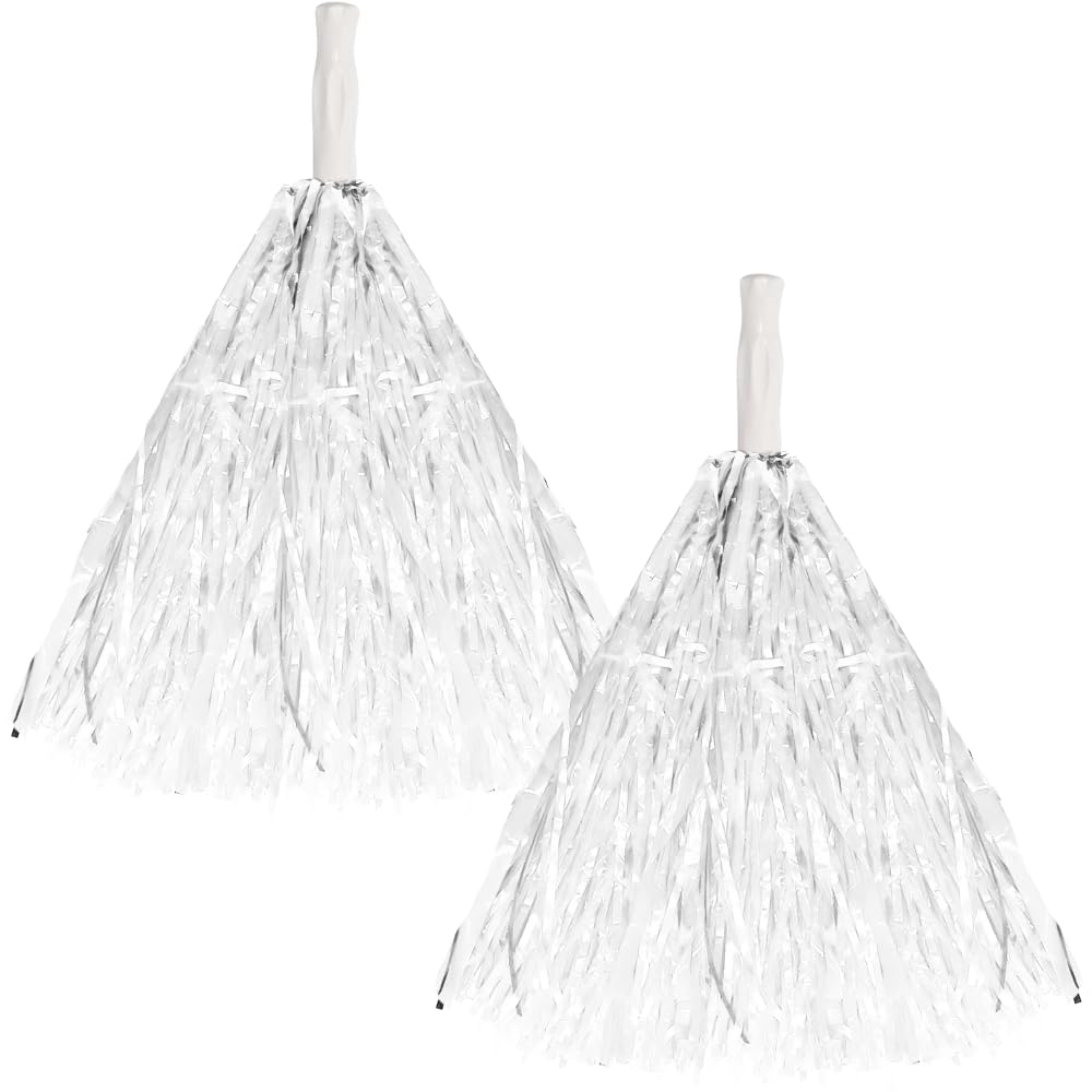 15" Cheer Leader Dance Team Pom Poms 2pk White amscan Town Creek Trading Post - Free Shipping $50.00