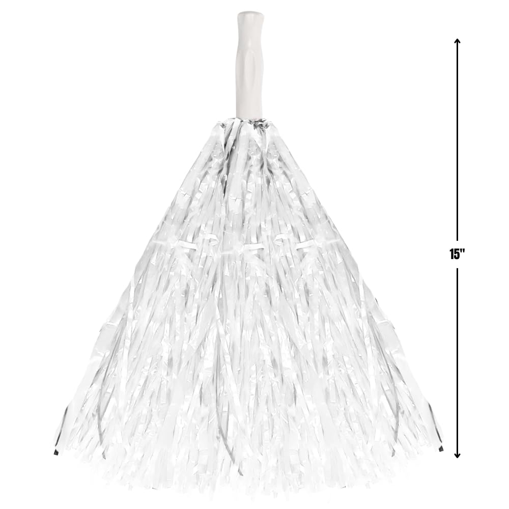 15" Cheer Leader Dance Team Pom Poms 2pk White amscan Town Creek Trading Post - Free Shipping $50.00
