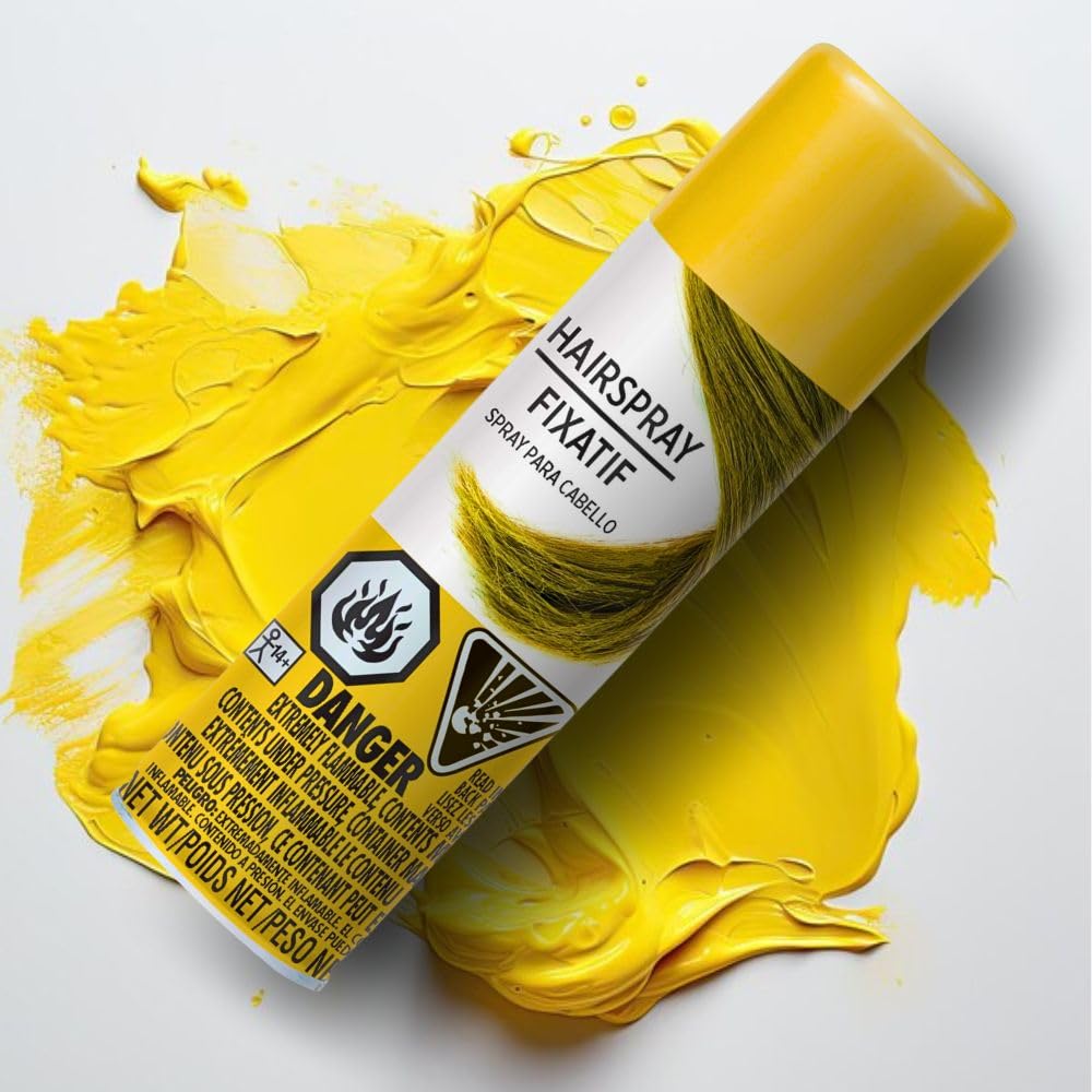 Yellow Hair Spray 3 oz amscan Town Creek Trading Post - Free Shipping $50.00