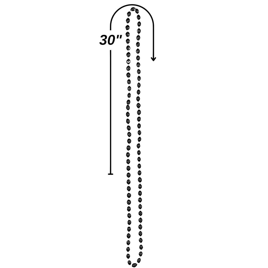 30" Black Metallic Bead Necklaces - (50 Count) amscan Town Creek Trading Post - Free Shipping $50.00