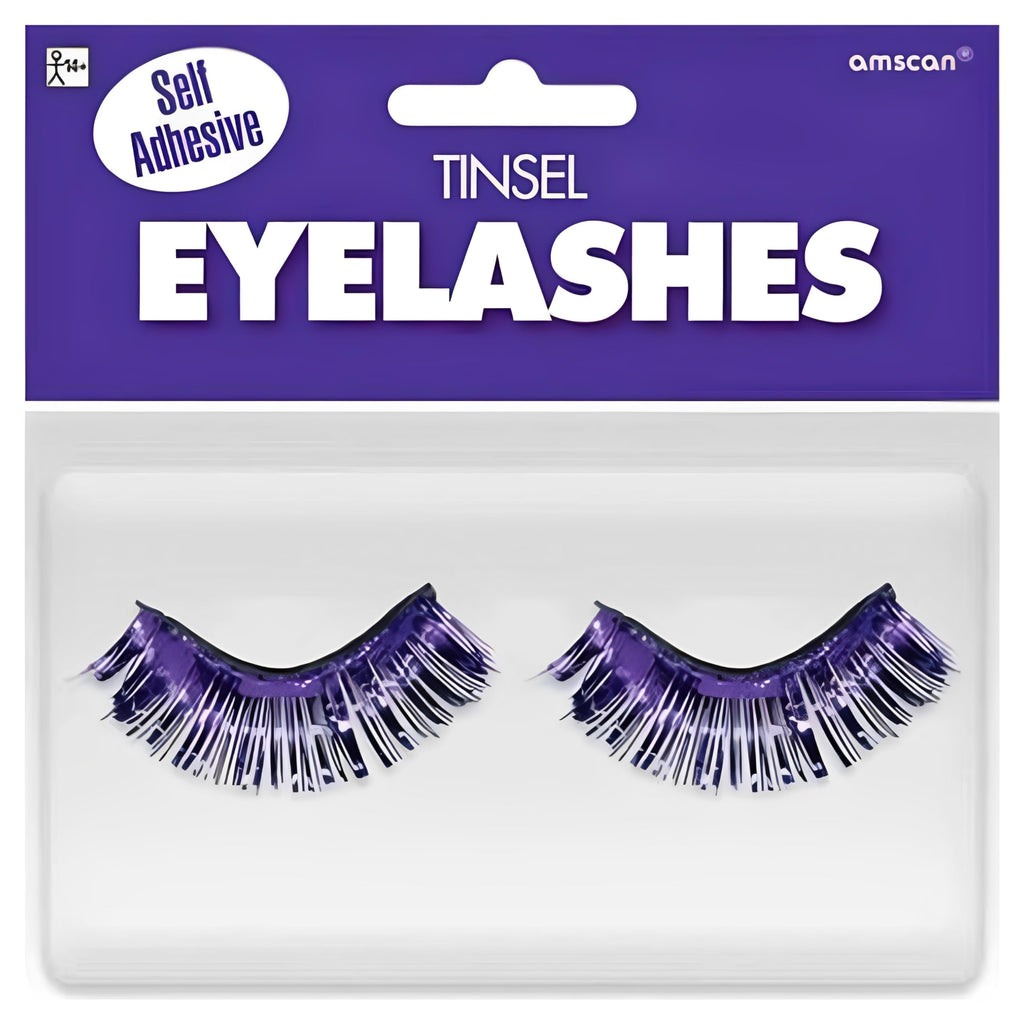 Purple Non Toxic Adhesive Tinsel False Eyelashes amscan Town Creek Trading Post - Free Shipping $50.00