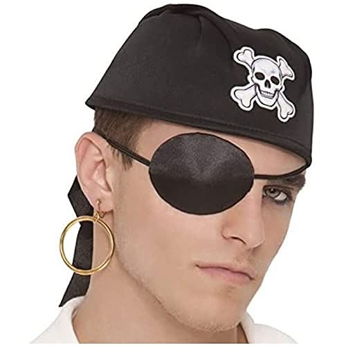 Classic Pirate Gold Earring & Black Eye Patch amscan Town Creek Trading Post - Free Shipping $50.00