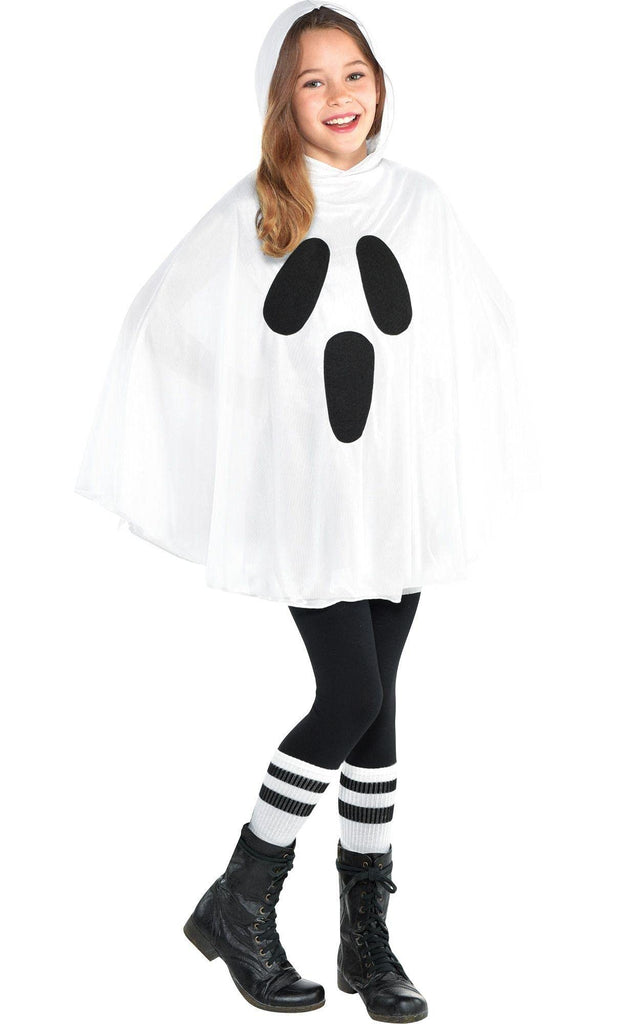 Kids White Ghost Poncho amscan Town Creek Trading Post - Free Shipping $50.00