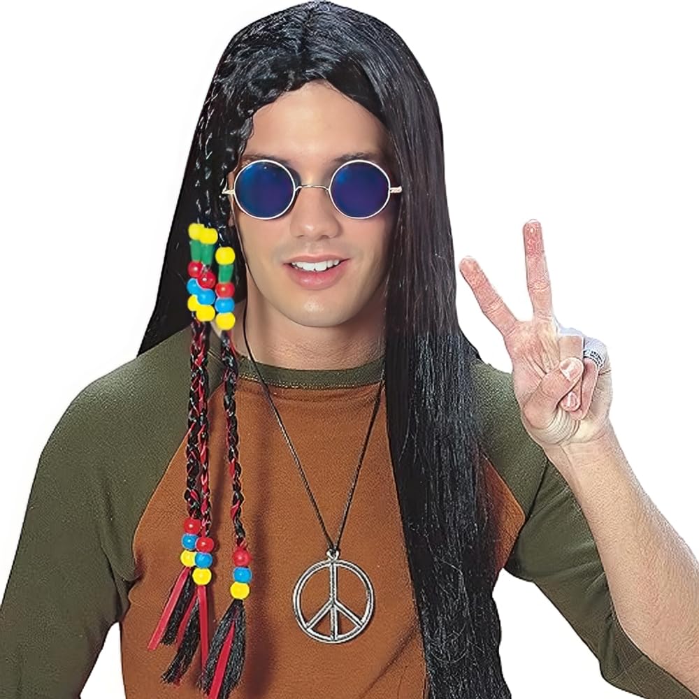 26.5" Peace Sign Necklace Black and Silver amscan Town Creek Trading Post - Free Shipping $50.00