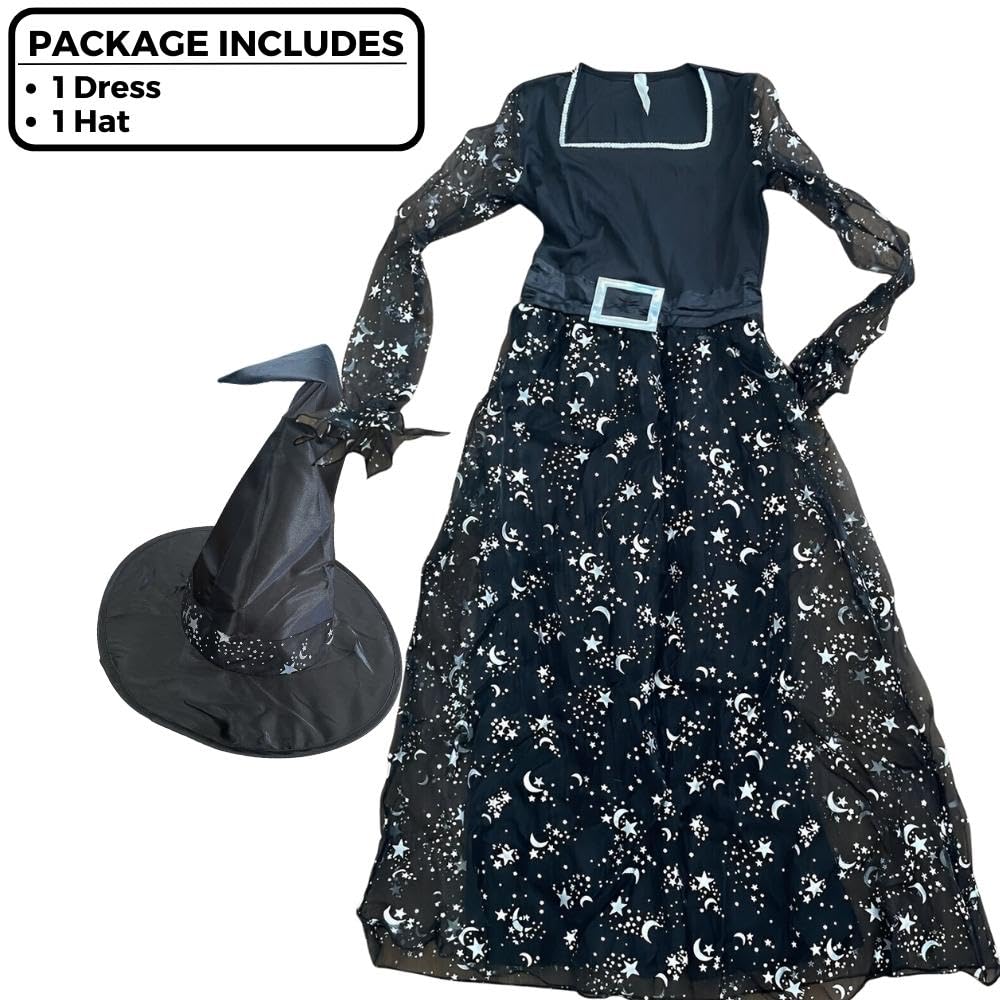 Starry Witch Costume Dress Set for Girls Small (4-6) amscan Town Creek Trading Post - Free Shipping $50.00