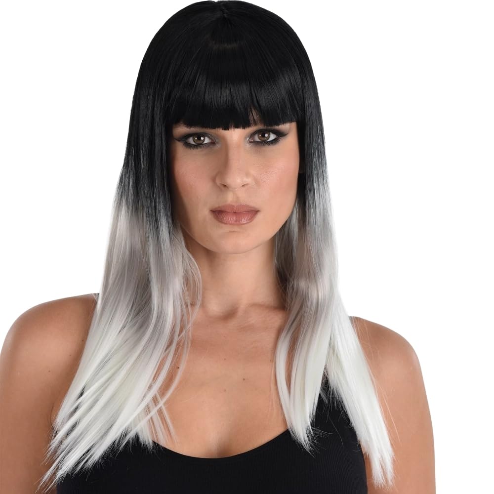 Black White Ombre Wig (Adult) amscan Town Creek Trading Post - Free Shipping $50.00
