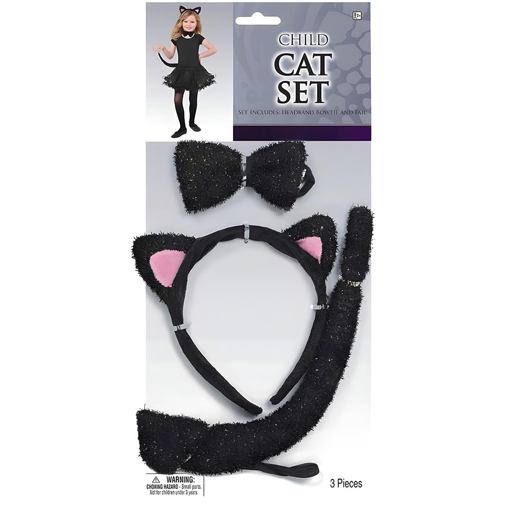 Amscan Glitter Cat Accessory Kit for Kids, One Size, 3 Pieces amscan Town Creek Trading Post - Free Shipping $50.00