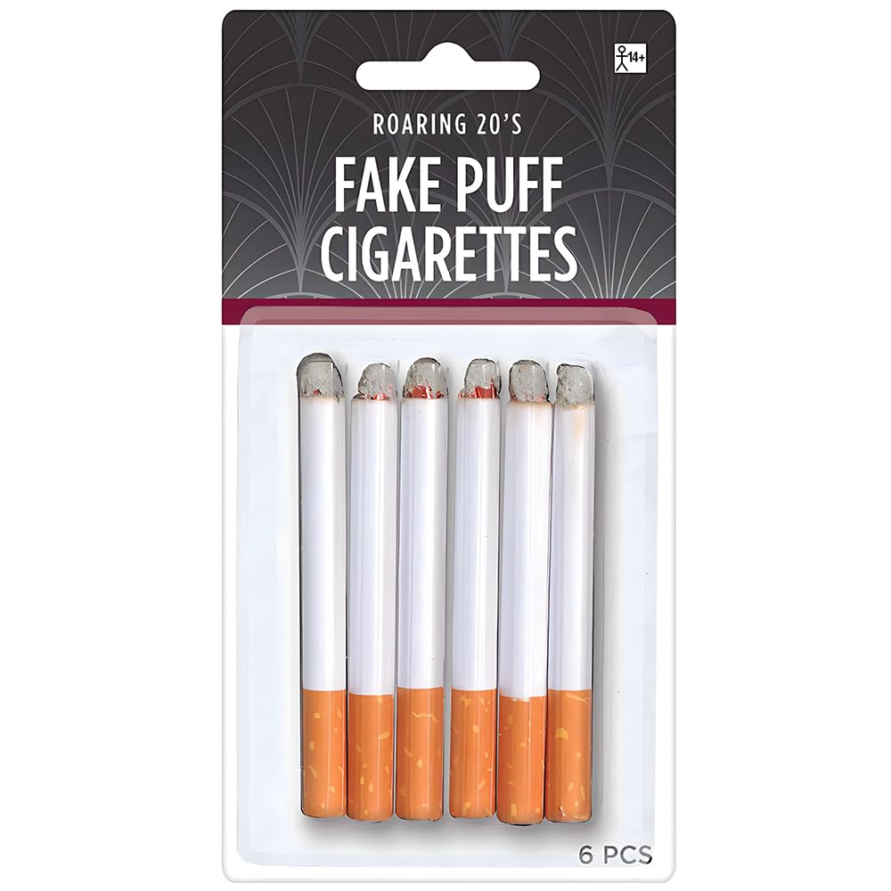 Fake Puff Cigarettes One Size, White amscan Town Creek Trading Post - Free Shipping $50.00