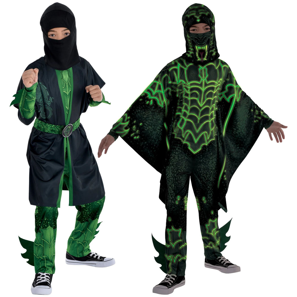 Ninja Deluxe Dragon Glow in the Dark Boys Medium (8-10) amscan Town Creek Trading Post - Free Shipping $50.00