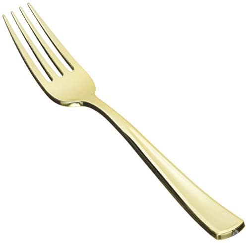 Premium Golden Forks (Pack of 32) | Heavy Duty - Disposable amscan Town Creek Trading Post - Free Shipping $50.00