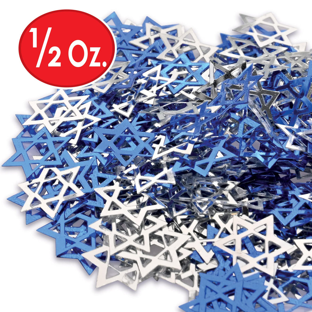 Fanci-Fetti Star Of David (blue & silver) Party Accessory (1 count) (.5 Oz/Pkg) Beistle Town Creek Trading Post - Free Shipping $50.00