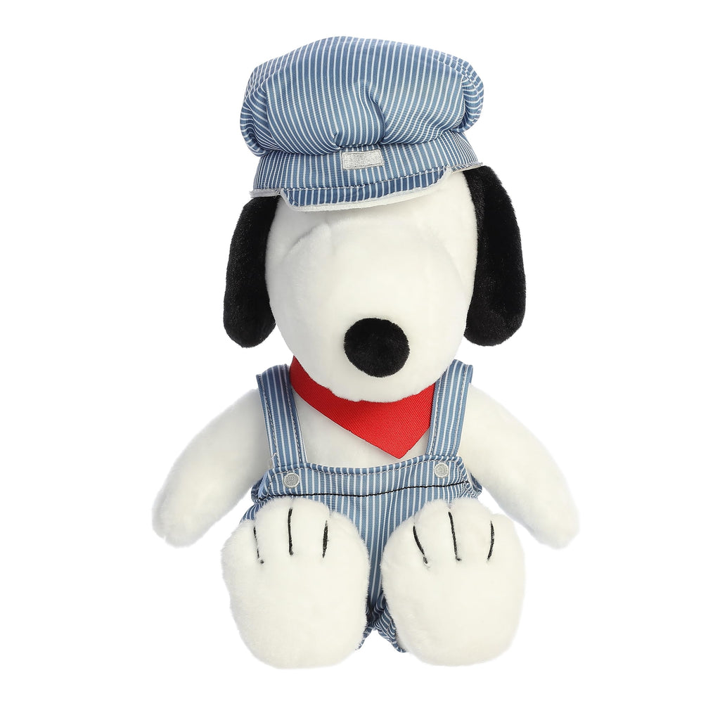 14" TRAIN ENGINEER SNOOPY Aurora Town Creek Trading Post - Free Shipping $50.00
