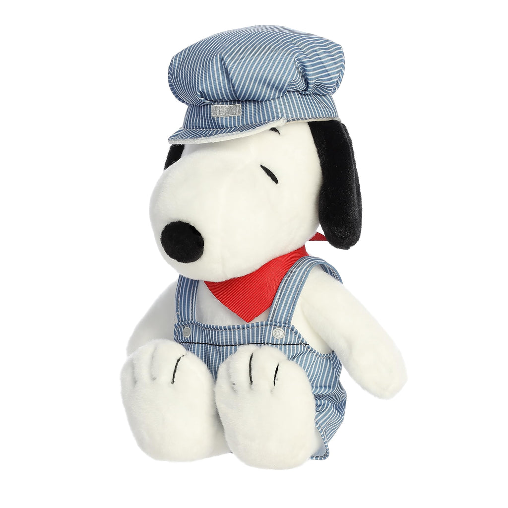 14" TRAIN ENGINEER SNOOPY Aurora Town Creek Trading Post - Free Shipping $50.00