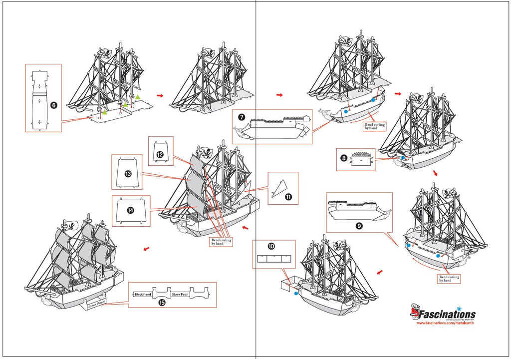 Black Pearl Pirate Ship by Fascinations Metal Earth Fascinations Town Creek Trading Post - Free Shipping $50.00