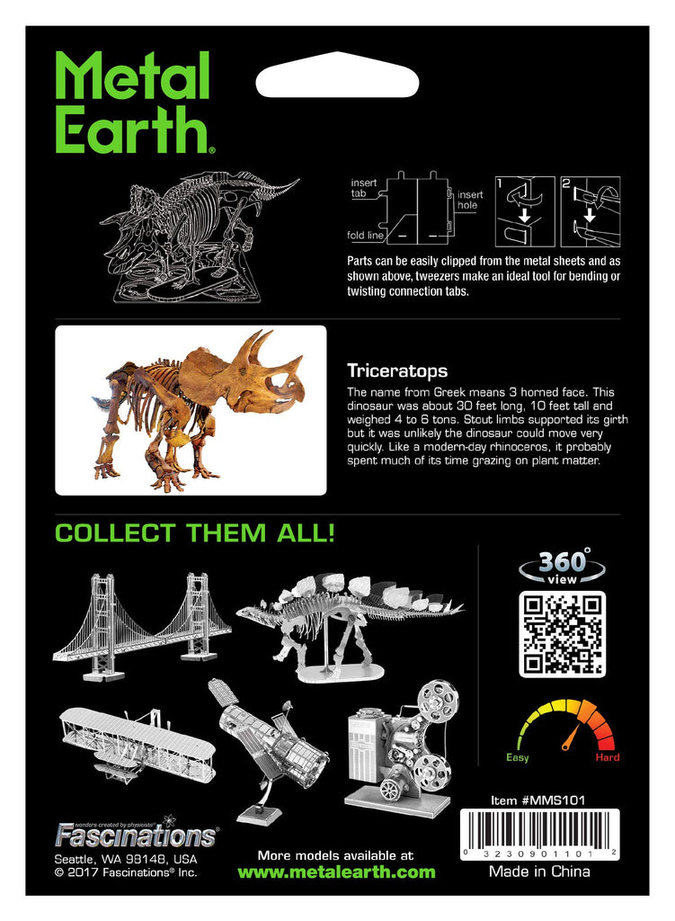 Triceratops Skeleton by Fascinations Metal Earth Fascinations Town Creek Trading Post - Free Shipping $50.00