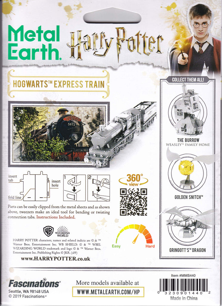 Hogwarts Express Train 3D Metal Model Kit Fascinations Town Creek Trading Post - Free Shipping $50.00