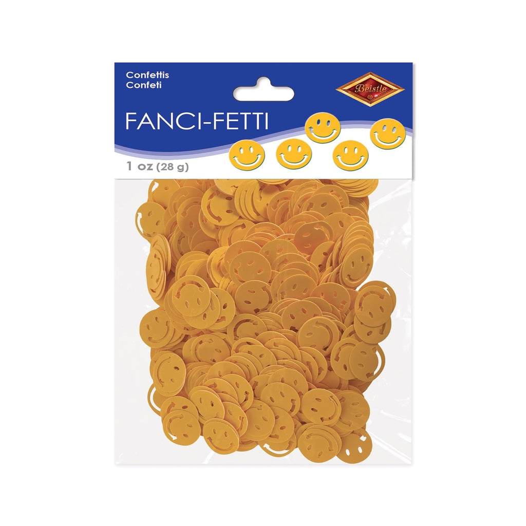Beistle Fanci-Fetti Smile Faces Party Supplies, 1 oz, Yellow Beistle Town Creek Trading Post - Free Shipping $50.00
