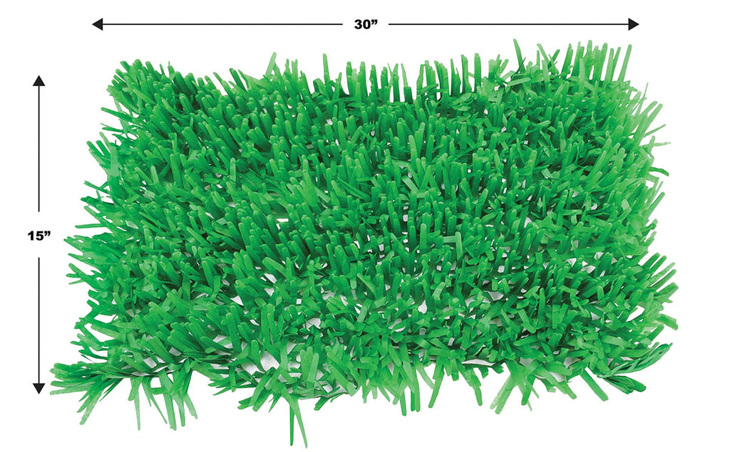 Beistle 2 Piece Novelty Tissue Paper Fake Grass Mats for Spring Summer Easter Party Decorations, 15" x 30", Green Beistle Town Creek Trading Post - Free Shipping $50.00