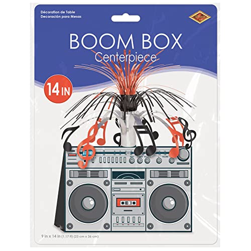 Beistle 1980�s Hip Hop Decorations for Old School Party 80�s Theme Retro Boom Box Centerpiece, 14", Gray/Black/Red Beistle Town Creek Trading Post - Free Shipping $50.00