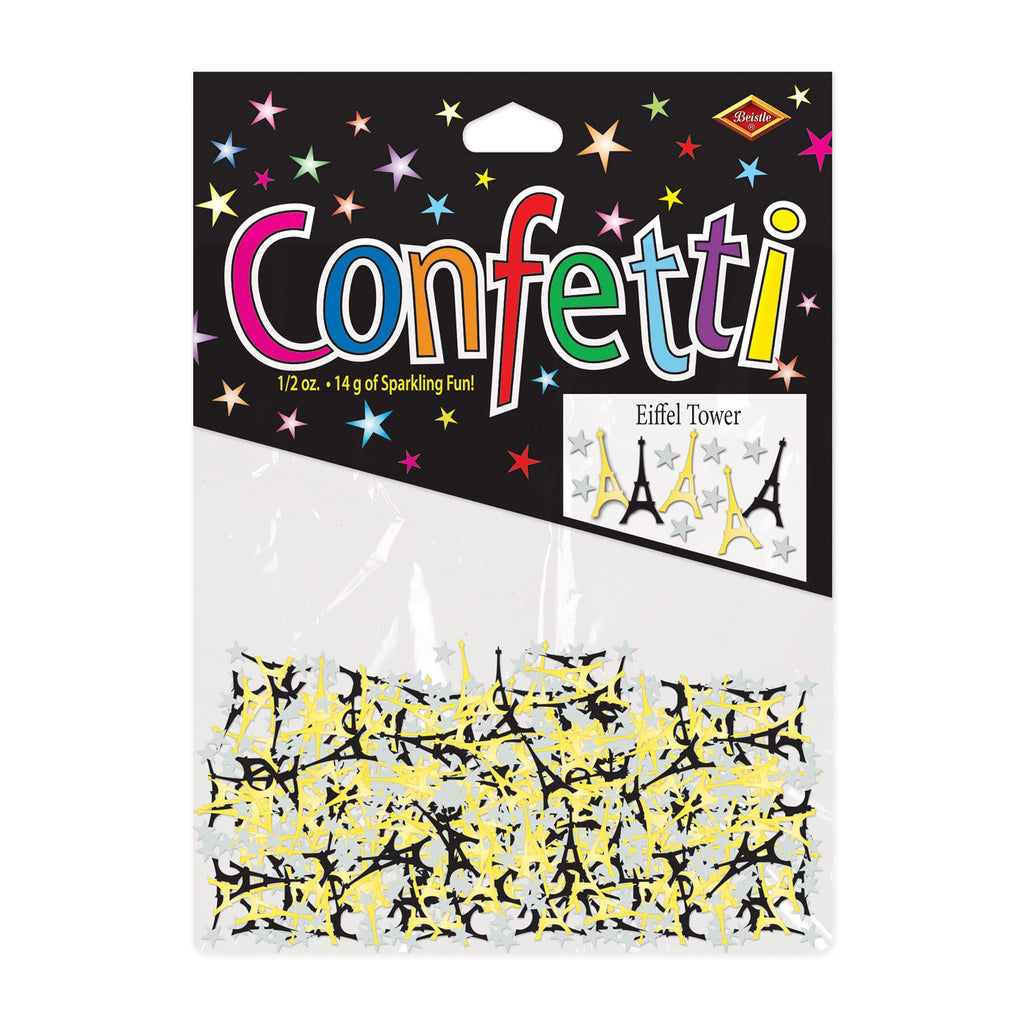 Beistle Eiffel Tower Confetti; Black/Gold/Silver 5/Pack CN300 Beistle Town Creek Trading Post - Free Shipping $50.00