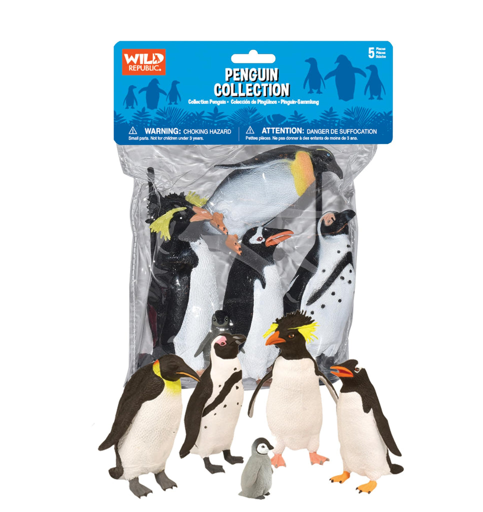 5 Piece Penguin Polybag Set Plush WILD REPUBLIC Town Creek Trading Post - Free Shipping $50.00