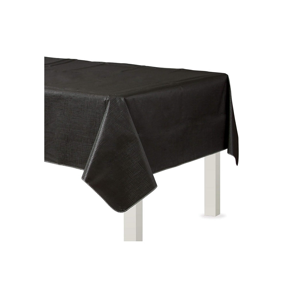 Black tablecloth on a white background