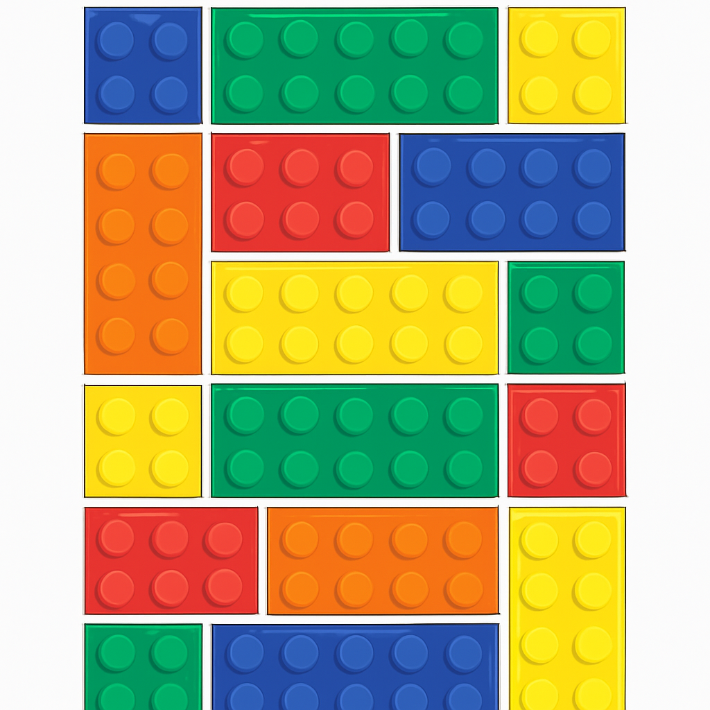 4-Sheet Building Block Brick Stickers for Kids Party Supplies Creative Converting Town Creek Trading Post - Free Shipping $50.00